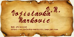 Vojislavka Marković vizit kartica